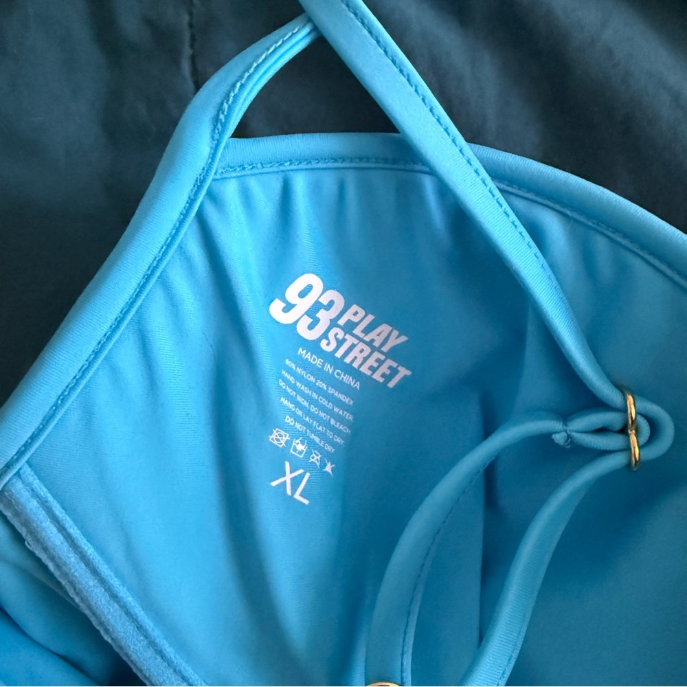 NEW 93 Play Street Bubble Blue/Pink Sadie Underwire Padded Bikini Top - Picture 3 of 4
